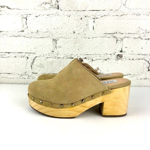 Steve Madden Brooklyn Wood Platform Heels - Picture 1 of 7